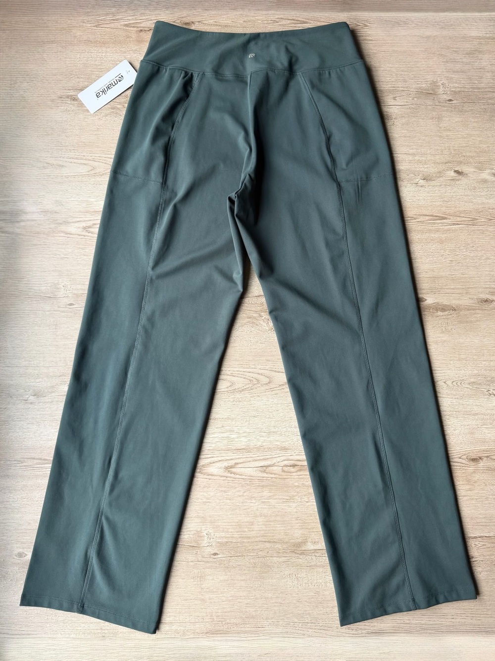 Marika Travel & Commute Wide Leg Pants XL Green High Rise Stretch Zip Pocket NWT - Picture 5 of 16